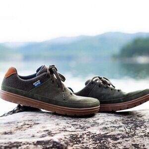 Lems Chillum Spruce Green Zero Drop Barefoot Sneakers Shoes 10 11.5 Gorpcore Tan